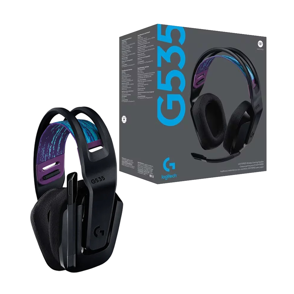 Tai nghe game không dây Lightspeed Logitech G535 - Nhẹ, âm thanh nổi, tương thích PC, PS4, PS5, Mic 