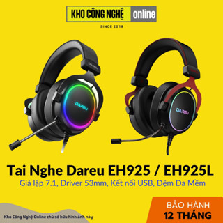 Tai Nghe Gaming Dareu EH925 / EH925L RGB - Giả lập 7.1, Driver 53mm, Đệm Da Mềm (Hàng Chính Hãng)