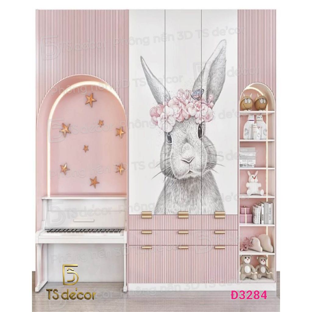 Phông Nền 3D/5D Luxury Màu Hồng Pastel Nhẹ Nhàng Livestream Chụp Ảnh Shop Thời Trang Trẻ Em