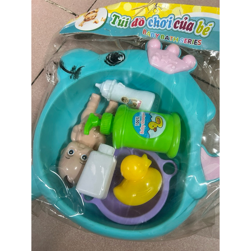 Combo đồ hàng thau tắm búp bê