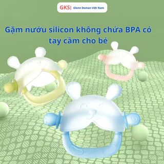  Gặm Nướu Cho Bé Gặm Nướu Cầm Tay Silicon Siêu Mềm Không Chứa BPA An Toàn Cho Bé  Có hộp đựng  
