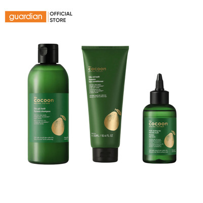 Combo Cocoon Dầu Gội & Dầu Xả Bưởi Hỗ Trợ Giảm Gãy Rụng 310ml & Nước Dưỡng Tóc Tinh Dầu Bưởi140ml