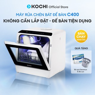 Máy Rửa Chén Để Bàn KOCHI C400 - Không Cần Lắp Đặt - 4 Bộ - 5 chương trình rửa - Sấy nóng khử trùng- Tiết Kiệm - Kochi V