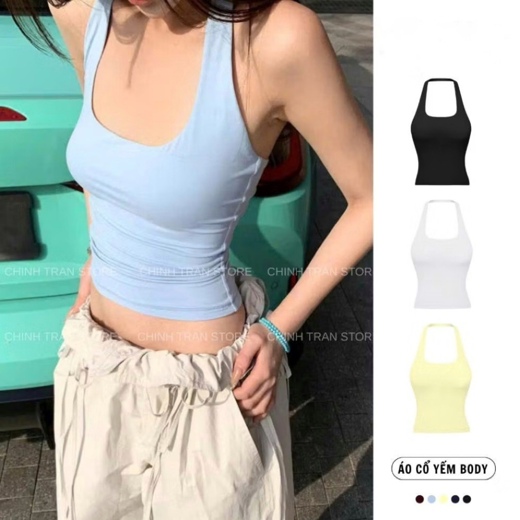 Y1785 [TẶNG KÈM BĂNG ĐÔ] Áo Yếm Body Nữ Ôm Dáng – Co Giãn Cực Êm YUMI | BigBuy360 - bigbuy360.vn