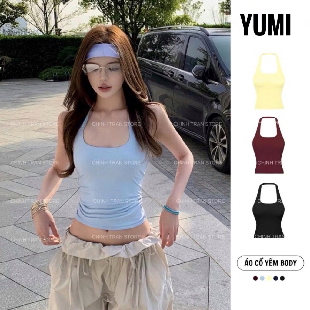 Y1785 [TẶNG KÈM BĂNG ĐÔ] Áo Yếm Body Nữ Ôm Dáng – Co Giãn Cực Êm YUMI | BigBuy360 - bigbuy360.vn