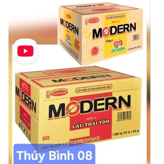   HÔM NAY CÓ GIAO HỎA TỐC  Thùng mì 24 ly  Modern lẩu thái tôm Gà ớt hiểm 