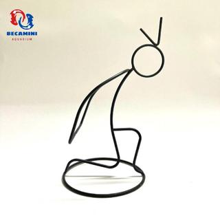 Bể cá mini để bàn người cõng bình