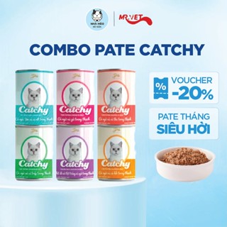 COMBO 12 & 6 Lon Pate Catchy Hộp 400g Cho Mèo Mọi Lứa Tuổi