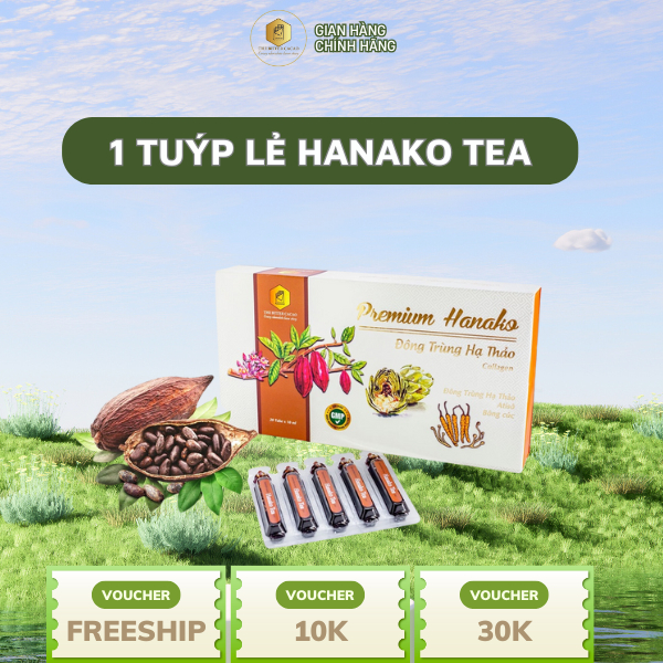 Tuýp lẻ Trà Thanh Nhiệt Hanako Tea 10ml - The Bitter Cacao