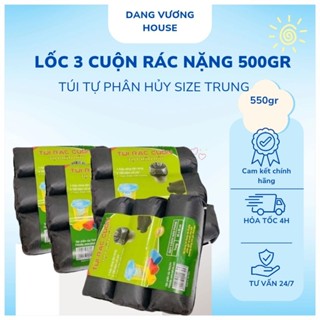 Combo Lốc 3 Cuộn (380gr)Túi Đựng Rác Tự Hủy Sinh Học Tiện Dụng, Tiết Kiệm