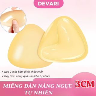  Miếng dán ngực đệm mút dày 3CM nâng quả tự nhiên - Mút độn ngực keo dán 2 mặt chắc chắn DEVARI D3008 
