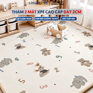 Thảm Cuộn Xốp XPE Little Kicks Họa Tiết Cao Cấp An Toàn Cho Bé 2 Mặt Dày 2cm