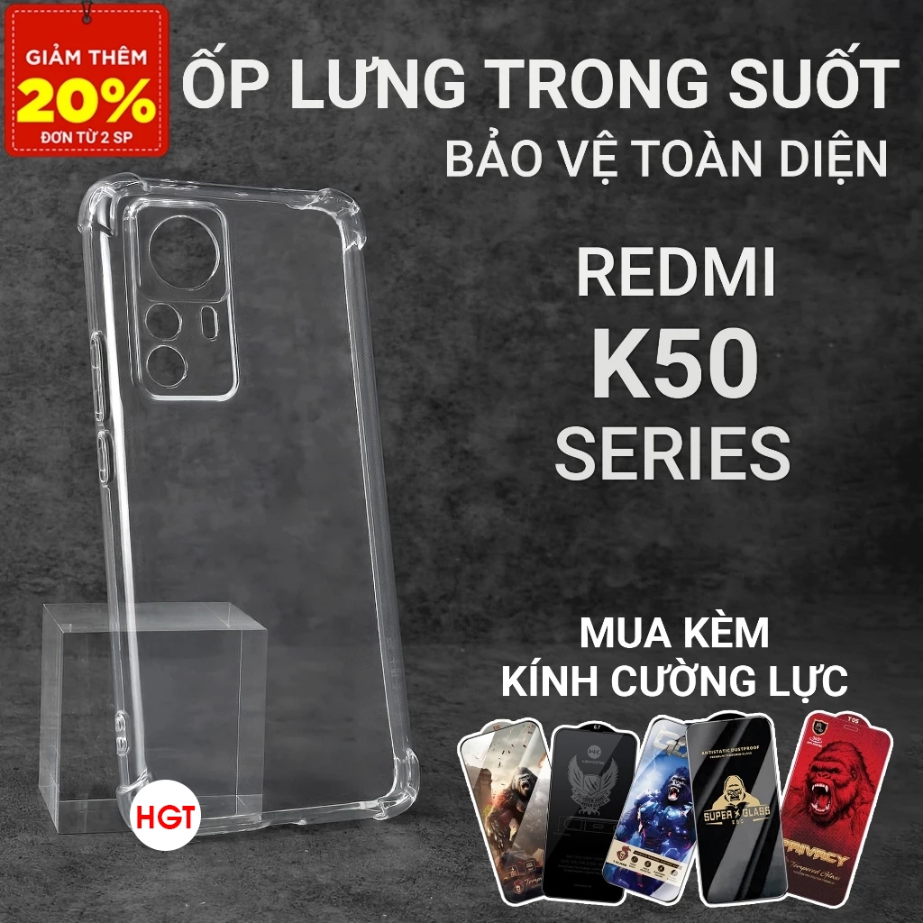 Ốp lưng Redmi K50 - K50 Pro - K50 Gaming - K50 Ultra và kính cường lực nhiều serri