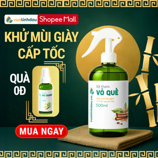 Bình Xịt Vỏ Quế VUATINHDAU 100ml Khử Mùi Chân Giày, Diệt Khuẩn Tự Nhiên, Thơm Lâu