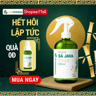 Xịt Toilet Tinh Dầu Sả Java VUATINHDAU 500ml Khử Mùi Hôi Khai Diệt Khuẩn Mạnh An Toàn