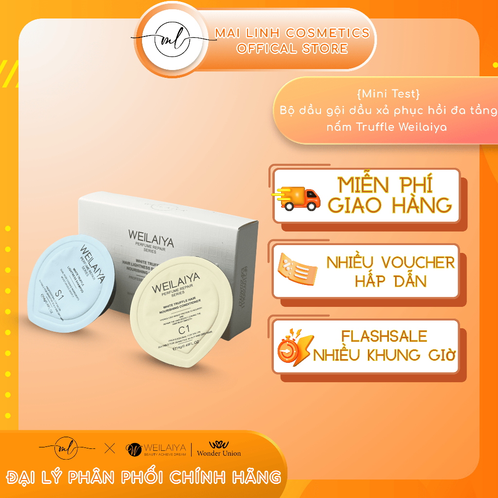 [WEILAIYA] Mini Test - Bộ Dầu Gội Dầu Xả Phục Hồi Đa Tầng Nấm Truffle Weilaiya