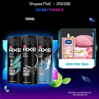 Xịt nước hoa nam toàn thân AXE 135ml, lưu hương và khử mùi lên đến 48h