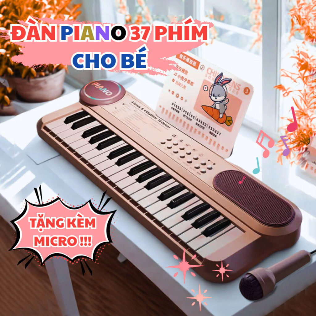 Đàn Piano Điện Tử, Organ Điện Tử - Đàn Organ Trẻ Em, Đàn Piano Điện Tử Kèm Mic, Kèm Sạc Đa Dạng Chức