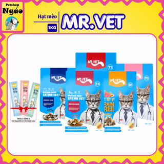 Hạt Cho Mèo MRVET / MR.VET 1kg Holistic Với 30% Protein Kèm Topping  __ MR.Vet