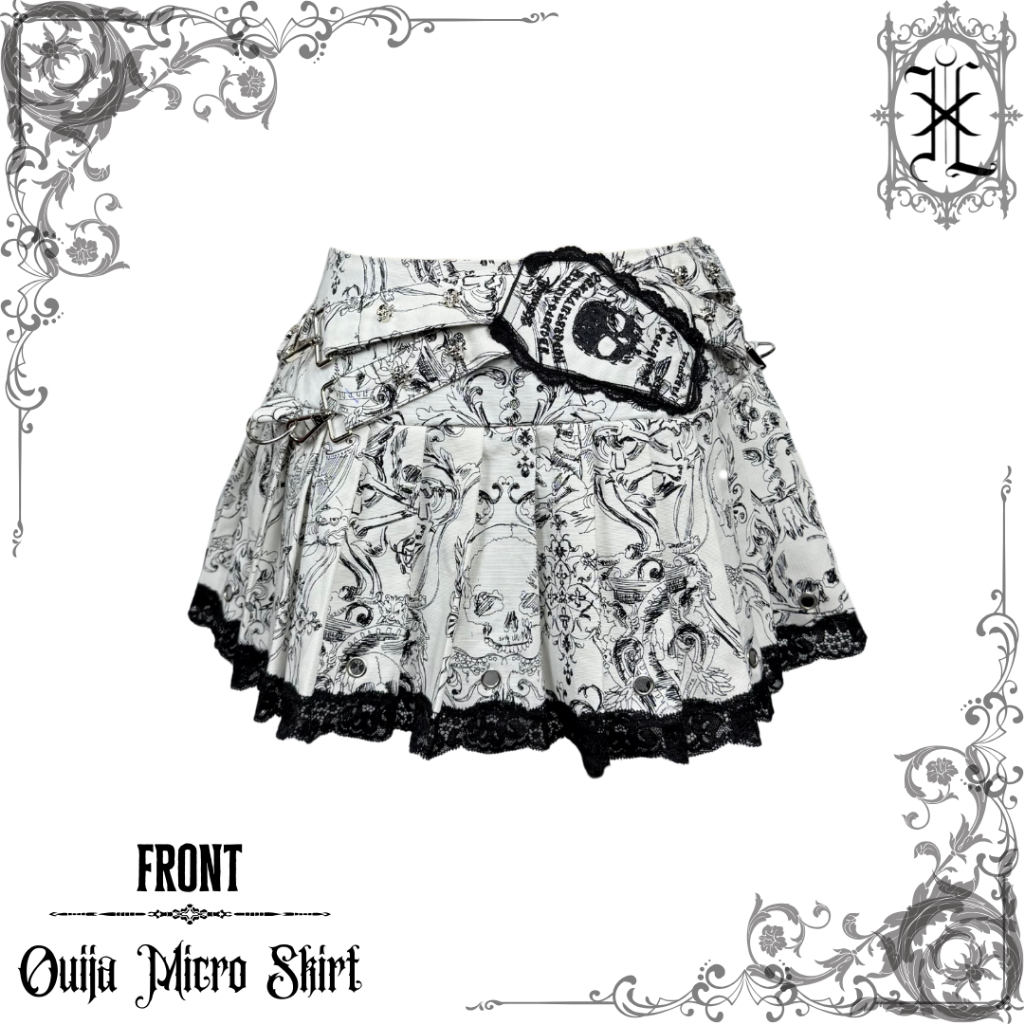 [ XxholicC ] - THIẾT KẾ Chân Váy LIMITED Đầu Lâu Ouija Lưng Thấp