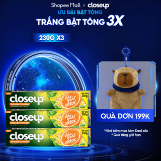 Bộ 3 Kem Đánh Răng Closeup Dầu Quất Thơm Mát Tự Nhiên 230g