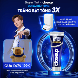 Kem đánh răng Closeup White Now - Trắng Bật Tông 3X TỨC THÌ với Công nghệ Ánh Sáng Xanh 100g