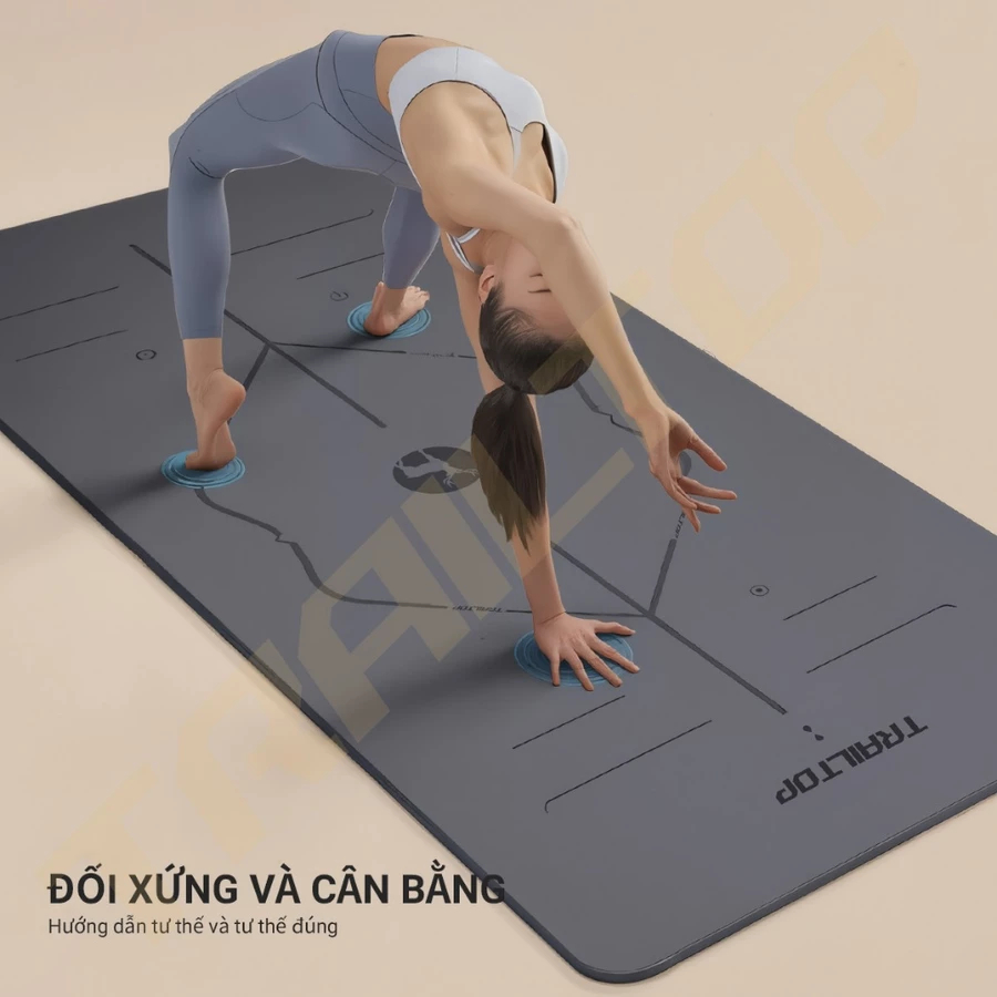 【COD】Trailtop Thảm Tập Yoga Thảm Tập Gym Có Thể Giáo Dục Tại Nhà Cao Su Non TPE Cao Cấp Dày 6/8mm