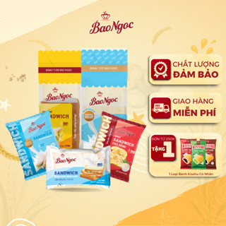 [8 vị] bánh mì Sandwich Bảo Ngọc bánh  tươi ngon không viền, nhân sữa chua, chà bông