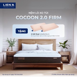 Nệm Lò Xo Túi COCOON 2.0 FIRM Liên Á Dày 25cm, Thép Tiêu Chuẩn Anh Quốc, Vải Dệt Làm Mát CoolAdapt Như Khách Sạn 5 Sao
