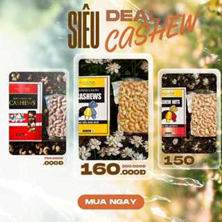 Hạt Điều Rang Muối Và Hạt Điều Sấy Nguyên vị đầy đủ mẫu hộp 500g,300g,250g Túi hút chân không 500gr