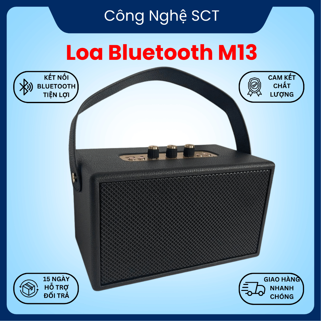 Loa Bluetooth M13 Công Suất Khủng, Loa Bluetooth Di Động Tích Hợp Pin  Âm Thanh Bass Mạnh Mẽ
