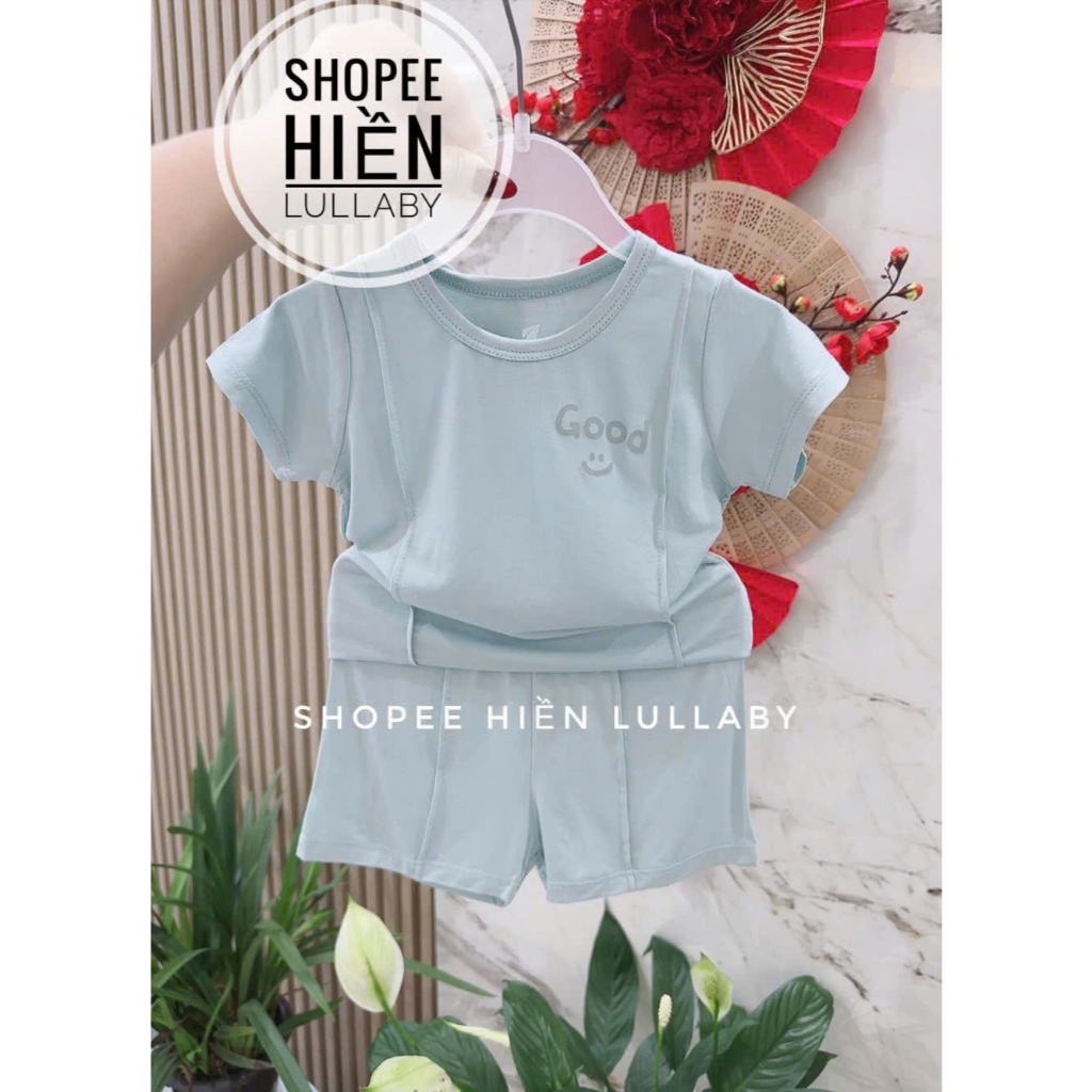 [Lullaby/Chính Hãng] Bộ quần áo cộc tay Lullaby chất thun cotton cho bé trai, bé gái