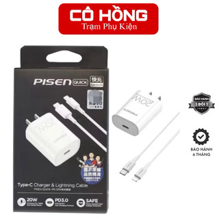  Bộ Cốc Cáp Sạc Nhanh PISEN 20W 