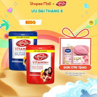 Sữa Tắm Lifebuoy Sạch Khuẩn Bảo Vệ Khỏi 99.9% Vi Khuẩn Chứa Ion Bạc+ Hỗ Trợ Cùng Đề Kháng Da Tự Nhiên 800G