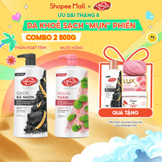 Combo 2 Sữa tắm Lifebuoy 800g Chăm Sóc Chuyên Sâu, giúp detox sạch sâu và giảm mụn trên da