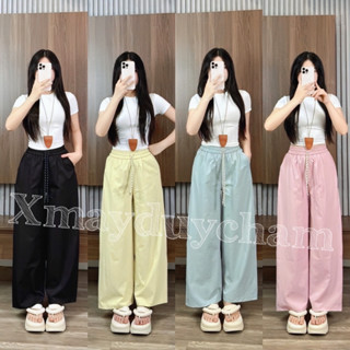   DEAL MỞ BÁN  QUẦN SUÔNG ỐNG RỘNG NỮ VẢI KAKI LỤA GIÓ HÀN DÁNG DÀI TÔN DÁNG m068 