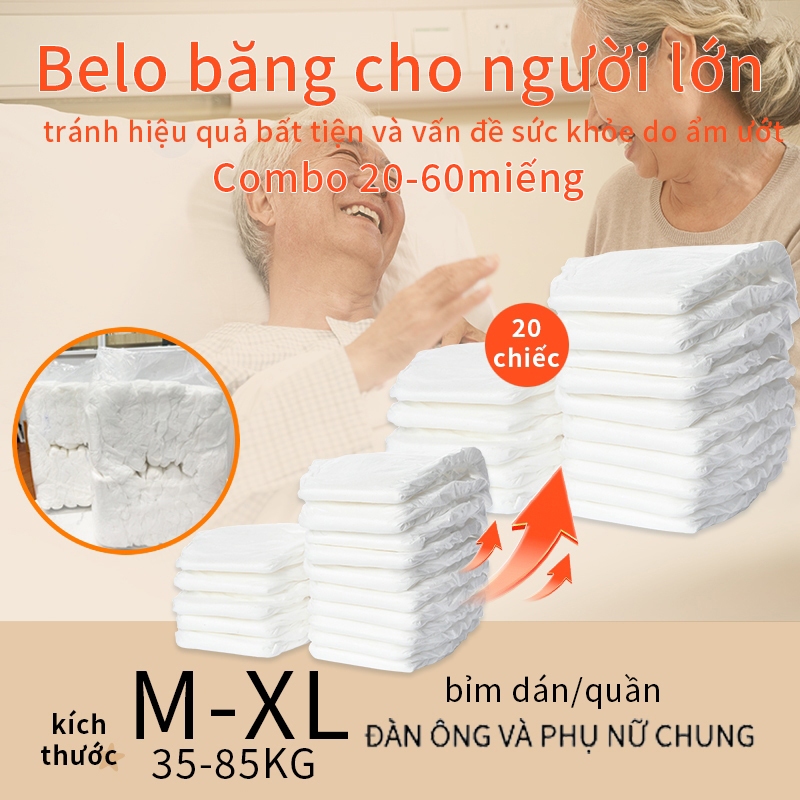 Bỉm quần người lớn 10 miếng/35-85Kg,size M/L/XL, chun co dãn mềm mại, thấm hút 2500ml, giá tiết kiệm, bỉm người già