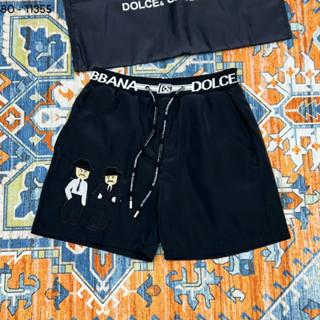  Quần short gió nam PB gió dù dệt chữ logo eo phối thêu hình hắc bạch công tử lót lưới boy phố 