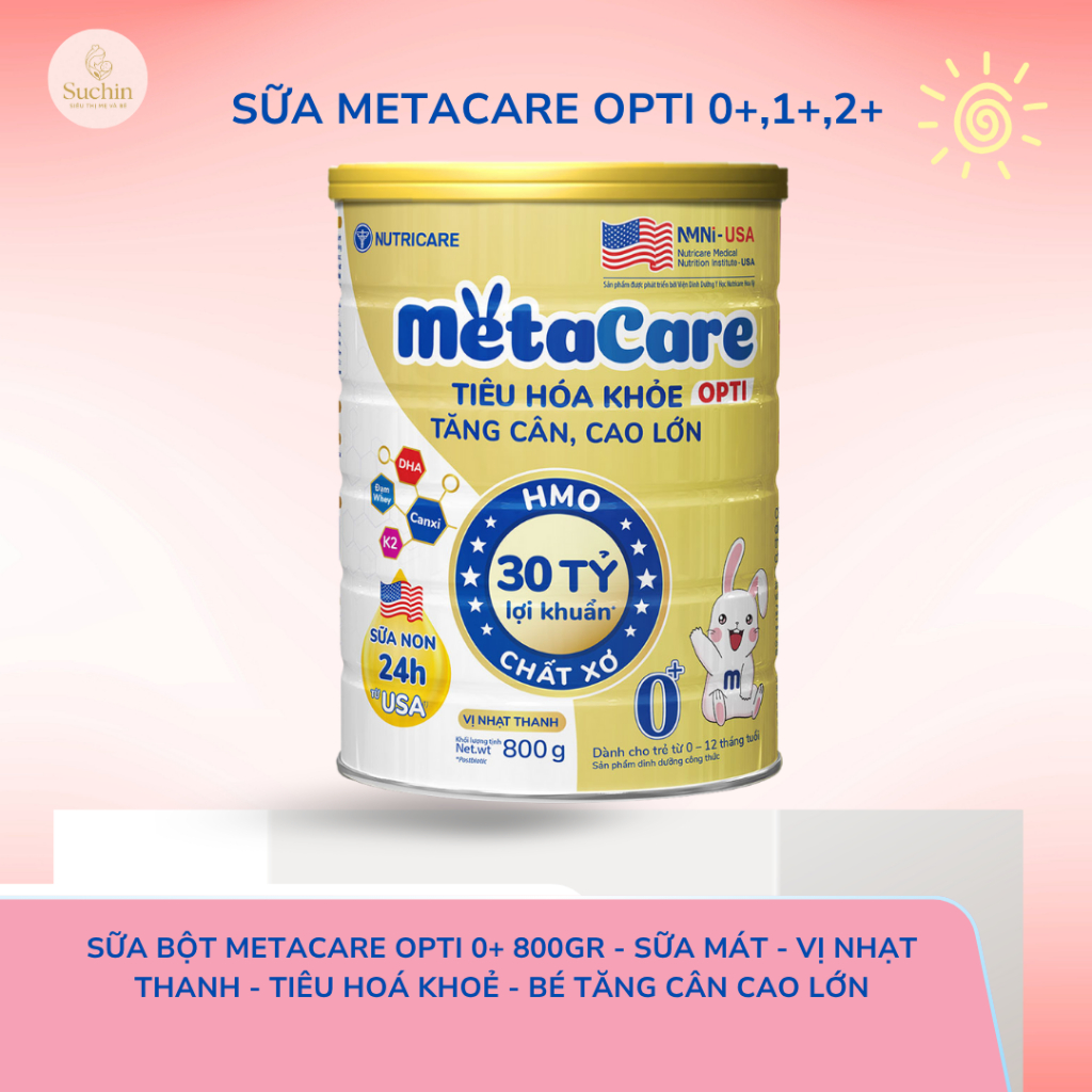 SB Metacare Opti  800gr  - Vị Nhạt Thanh (METACARE VÀNG)