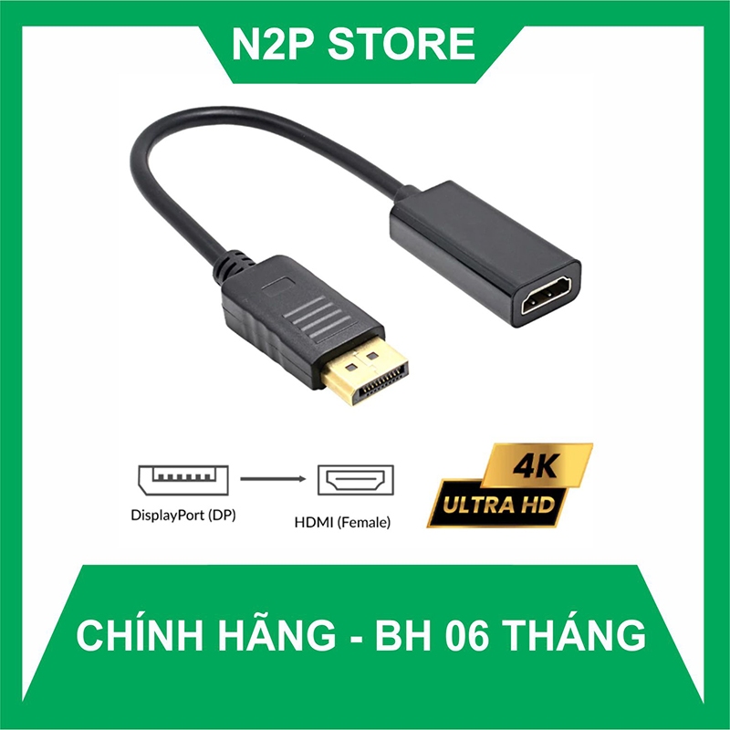 Cáp chuyển đổi Display port sang HDMI 4K DP to HDMI, HDMI to VGA, miniDP to VGA