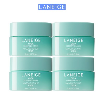 [HB GIFT] Phiên Bản Mới Bộ 4 Mặt nạ ngủ dưỡng ẩm LANEIGE Cica Sleeping Mask 8ML