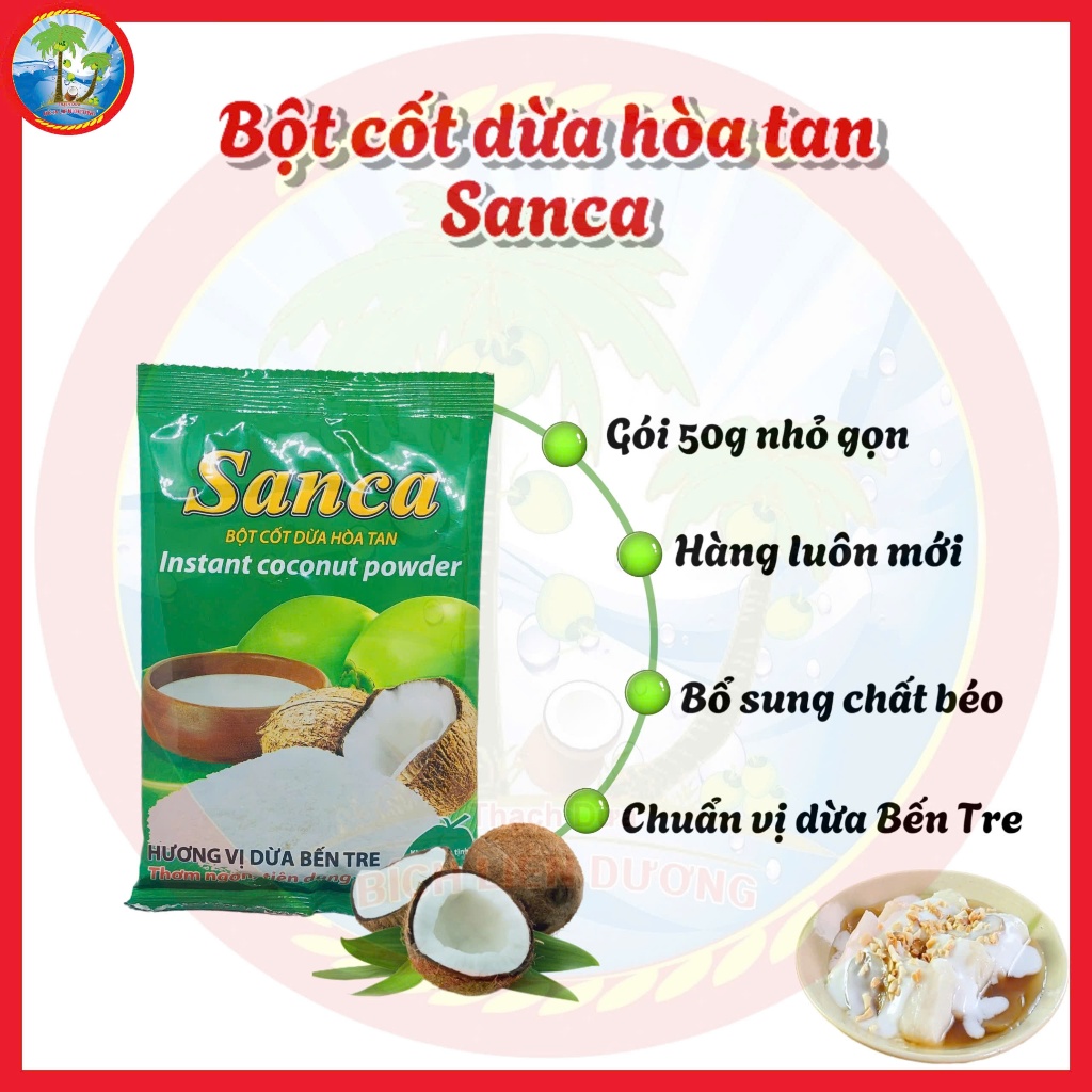 [GÓI 50G] BỘT CỐT DỪA HÒA TAN SAN CA