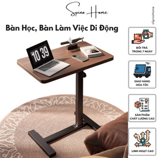 Bàn học, Bàn làm việc di động thông minh nâng hạ độ cao khung thép sơn tĩnh điện chắc chắn kết hợp gỗ mdf cao cấp