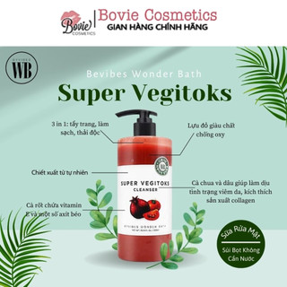 Sữa Rửa Mặt Rau Củ Thải Độc Byvibes Wonder Bath Super Vegitoks Cleanser 300ml