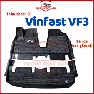THẢM LÓT SÀN 5D xe Vinfast VF3 - Mẫu Tràn Viền có rối đi kèm,dày dặn, chống thấm nước, dễ vệ sinh