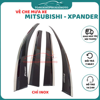  Vè Che Mưa Xe Mitsubishi Xpander Xpander Cross 2018 -> 2025 Chỉ INOX cao cấp nhất thị trường sáng bóng 1 bộ 4 cánh 