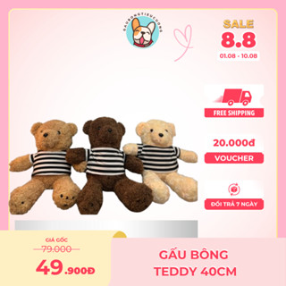   RẺ VÔ ĐỊCH  Gấu Bông Teddy 40cm Thú Nhồi Bông Teddy Bear 40cm Quà Tặng Sinh Nhật 