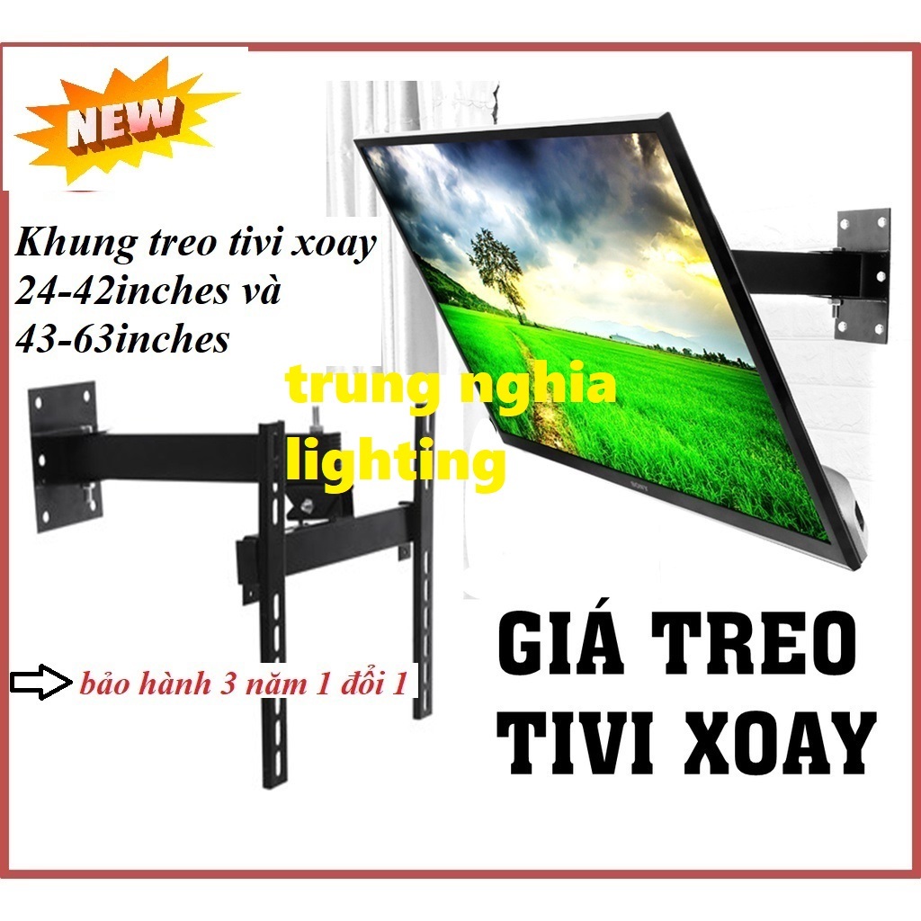 Khung treo tivi xoay 24-42inches và 43-63inches hàng loại 1 chắc chắn