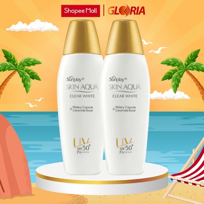 Combo 2 Sữa Chống Nắng Hàng Ngày Dưỡng Trắng Sunplay Skin Aqua Clear White SPF50 55g