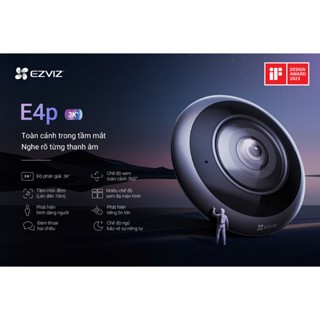 Camera Wifi EZVIZ E4P 6MP Mắt Cá Toàn Cảnh 360° | Ghi Hình 3K+ Siêu Nét | Đàm Thoại 2 Chiều | Hàng Chính Hãng - DIGI
